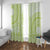 Lime Green Niue Language Week Window Curtain The Rock Coconut Crab - Siapo Pattern