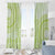 Lime Green Niue Language Week Window Curtain The Rock Coconut Crab - Siapo Pattern