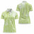 Lime Green Niue Language Week Women Polo Shirt The Rock Coconut Crab - Siapo Pattern