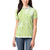 Lime Green Niue Language Week Women Polo Shirt The Rock Coconut Crab - Siapo Pattern