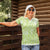 Lime Green Niue Language Week Women Polo Shirt The Rock Coconut Crab - Siapo Pattern