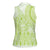 Lime Green Niue Language Week Women Sleeveless Polo Shirt The Rock Coconut Crab - Siapo Pattern