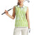 Lime Green Niue Language Week Women Sleeveless Polo Shirt The Rock Coconut Crab - Siapo Pattern