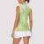 Lime Green Niue Language Week Women Sleeveless Polo Shirt The Rock Coconut Crab - Siapo Pattern