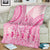 Pink Niue Language Week Blanket The Rock Coconut Crab - Siapo Pattern