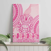 Pink Niue Language Week Canvas Wall Art The Rock Coconut Crab - Siapo Pattern LT14 - Polynesian Pride
