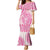 Pink Niue Language Week Family Matching Mermaid Dress and Hawaiian Shirt The Rock Coconut Crab - Siapo Pattern