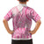 Pink Niue Language Week Family Matching Off The Shoulder Long Sleeve Dress and Hawaiian Shirt The Rock Coconut Crab - Siapo Pattern