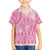 Pink Niue Language Week Family Matching Off Shoulder Short Dress and Hawaiian Shirt The Rock Coconut Crab - Siapo Pattern