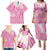 Pink Niue Language Week Family Matching Puletasi and Hawaiian Shirt The Rock Coconut Crab - Siapo Pattern