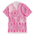 Pink Niue Language Week Family Matching Puletasi and Hawaiian Shirt The Rock Coconut Crab - Siapo Pattern