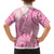 Pink Niue Language Week Family Matching Short Sleeve Bodycon Dress and Hawaiian Shirt The Rock Coconut Crab - Siapo Pattern