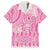 Pink Niue Language Week Family Matching Short Sleeve Bodycon Dress and Hawaiian Shirt The Rock Coconut Crab - Siapo Pattern