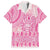 Pink Niue Language Week Family Matching Summer Maxi Dress and Hawaiian Shirt The Rock Coconut Crab - Siapo Pattern