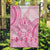 Pink Niue Language Week Garden Flag The Rock Coconut Crab - Siapo Pattern