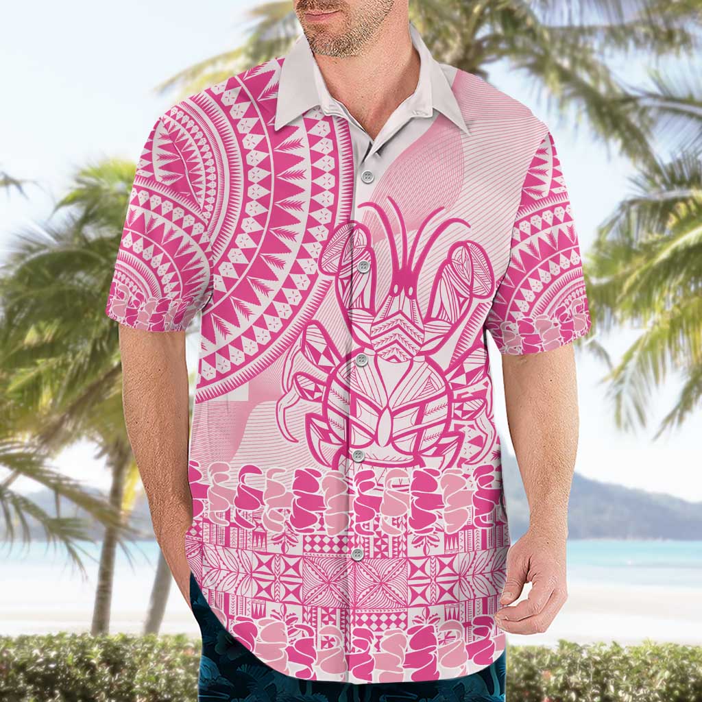 Pink Niue Language Week Hawaiian Shirt The Rock Coconut Crab - Siapo Pattern LT14 - Polynesian Pride
