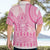 Pink Niue Language Week Hawaiian Shirt The Rock Coconut Crab - Siapo Pattern