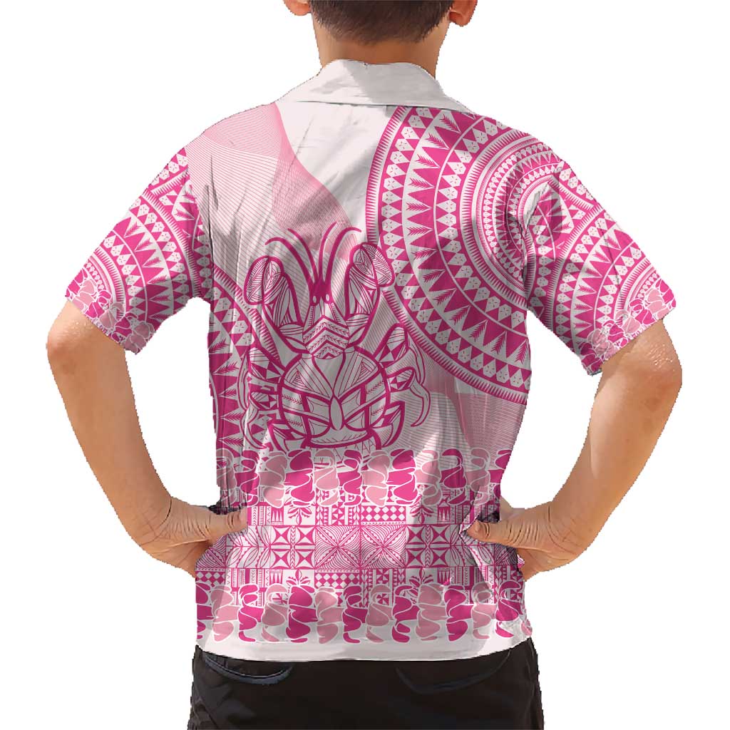 Pink Niue Language Week Hawaiian Shirt The Rock Coconut Crab - Siapo Pattern LT14 - Polynesian Pride