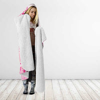 Pink Niue Language Week Hooded Blanket The Rock Coconut Crab - Siapo Pattern