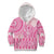 Pink Niue Language Week Kid Hoodie The Rock Coconut Crab - Siapo Pattern