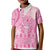 Pink Niue Language Week Kid Polo Shirt The Rock Coconut Crab - Siapo Pattern