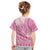 Pink Niue Language Week Kid T Shirt The Rock Coconut Crab - Siapo Pattern