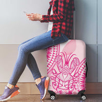 Pink Niue Language Week Luggage Cover The Rock Coconut Crab - Siapo Pattern