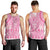 Pink Niue Language Week Men Tank Top The Rock Coconut Crab - Siapo Pattern