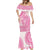 Pink Niue Language Week Mermaid Dress The Rock Coconut Crab - Siapo Pattern