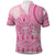 Pink Niue Language Week Polo Shirt The Rock Coconut Crab - Siapo Pattern