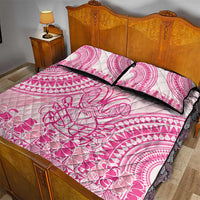 Pink Niue Language Week Quilt Bed Set The Rock Coconut Crab - Siapo Pattern LT14 - Polynesian Pride
