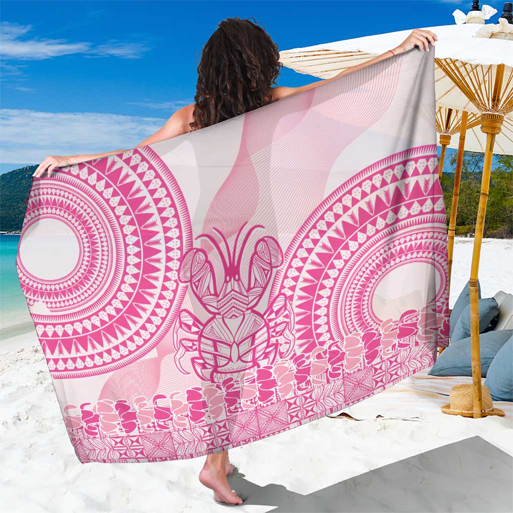 Pink Niue Language Week Sarong The Rock Coconut Crab - Siapo Pattern