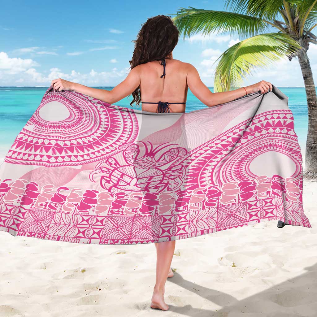 Pink Niue Language Week Sarong The Rock Coconut Crab - Siapo Pattern