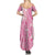 Pink Niue Language Week Summer Maxi Dress The Rock Coconut Crab - Siapo Pattern