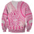 Pink Niue Language Week Sweatshirt The Rock Coconut Crab - Siapo Pattern