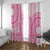 Pink Niue Language Week Window Curtain The Rock Coconut Crab - Siapo Pattern