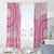 Pink Niue Language Week Window Curtain The Rock Coconut Crab - Siapo Pattern