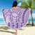 Purple Niue Language Week Beach Blanket The Rock Coconut Crab - Siapo Pattern