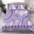 Purple Niue Language Week Bedding Set The Rock Coconut Crab - Siapo Pattern