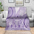 Purple Niue Language Week Blanket The Rock Coconut Crab - Siapo Pattern