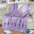 Purple Niue Language Week Blanket The Rock Coconut Crab - Siapo Pattern