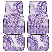Purple Niue Language Week Car Mats The Rock Coconut Crab - Siapo Pattern LT14 - Polynesian Pride