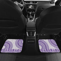 Purple Niue Language Week Car Mats The Rock Coconut Crab - Siapo Pattern LT14 Set 2pcs - Back Purple - Polynesian Pride
