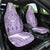 Purple Niue Language Week Car Seat Cover The Rock Coconut Crab - Siapo Pattern