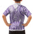 Purple Niue Language Week Family Matching Long Sleeve Bodycon Dress and Hawaiian Shirt The Rock Coconut Crab - Siapo Pattern