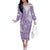 Purple Niue Language Week Family Matching Off The Shoulder Long Sleeve Dress and Hawaiian Shirt The Rock Coconut Crab - Siapo Pattern