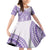 Purple Niue Language Week Family Matching Off Shoulder Short Dress and Hawaiian Shirt The Rock Coconut Crab - Siapo Pattern