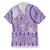 Purple Niue Language Week Family Matching Summer Maxi Dress and Hawaiian Shirt The Rock Coconut Crab - Siapo Pattern