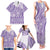 Purple Niue Language Week Family Matching Tank Maxi Dress and Hawaiian Shirt The Rock Coconut Crab - Siapo Pattern