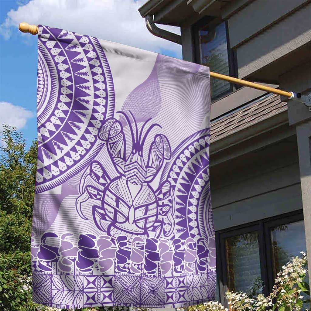 Purple Niue Language Week Garden Flag The Rock Coconut Crab - Siapo Pattern LT14 - Polynesian Pride